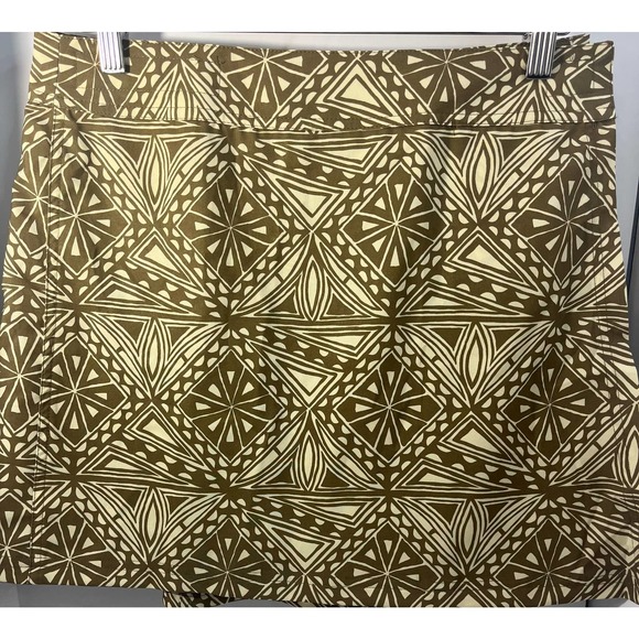 Ripskirt Hawaii Skirt Style‎ 100 Vintage Tribal Brown Beige Geometric M - Picture 1 of 5